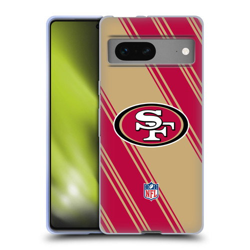 NFL San Francisco 49ers Artwork Stripes Soft Gel Case for Google Pixel 7