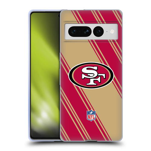 NFL San Francisco 49ers Artwork Stripes Soft Gel Case for Google Pixel 7 Pro