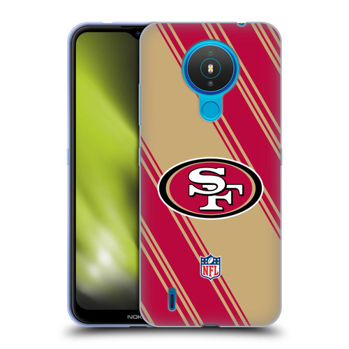 NFL San Francisco 49ers Artwork Stripes Soft Gel Case for Nokia 1.4