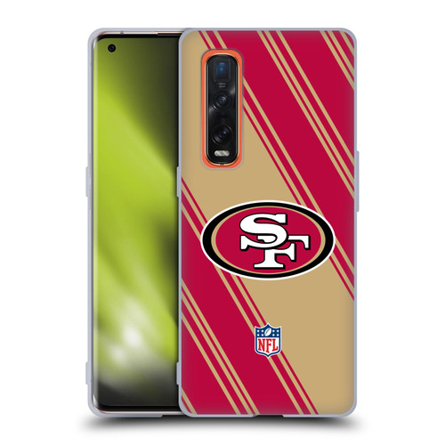 NFL San Francisco 49ers Artwork Stripes Soft Gel Case for OPPO Find X2 Pro 5G