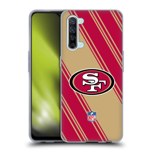 NFL San Francisco 49ers Artwork Stripes Soft Gel Case for OPPO Find X2 Lite 5G