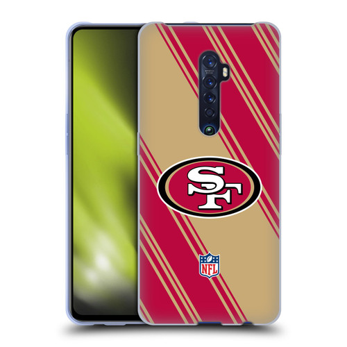 NFL San Francisco 49ers Artwork Stripes Soft Gel Case for OPPO Reno 2
