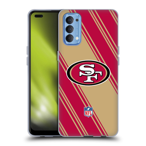 NFL San Francisco 49ers Artwork Stripes Soft Gel Case for OPPO Reno 4 5G