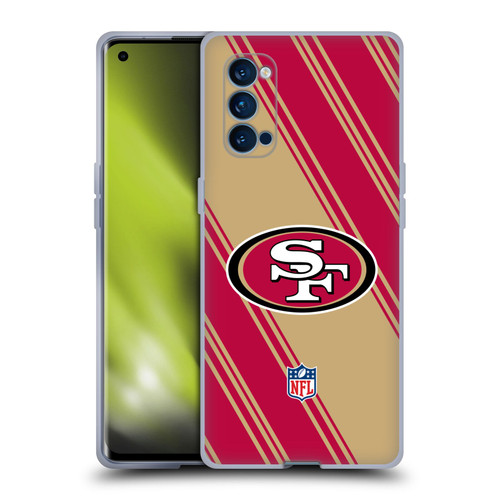 NFL San Francisco 49ers Artwork Stripes Soft Gel Case for OPPO Reno 4 Pro 5G