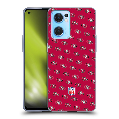 NFL San Francisco 49ers Artwork Patterns Soft Gel Case for OPPO Reno7 5G / Find X5 Lite