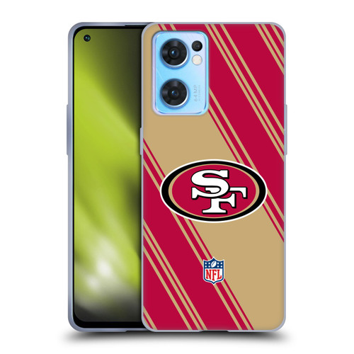 NFL San Francisco 49ers Artwork Stripes Soft Gel Case for OPPO Reno7 5G / Find X5 Lite