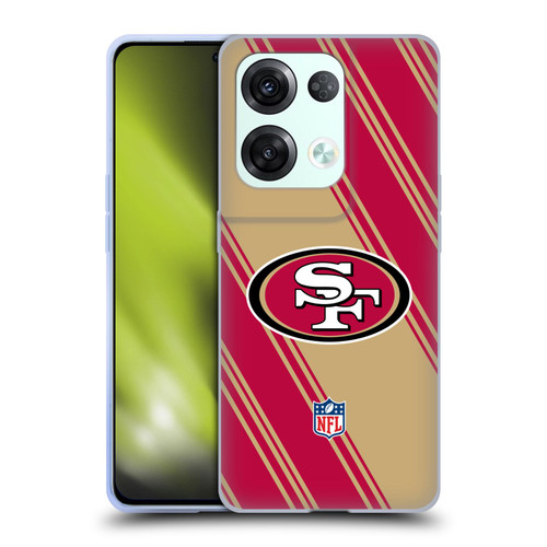 NFL San Francisco 49ers Artwork Stripes Soft Gel Case for OPPO Reno8 Pro