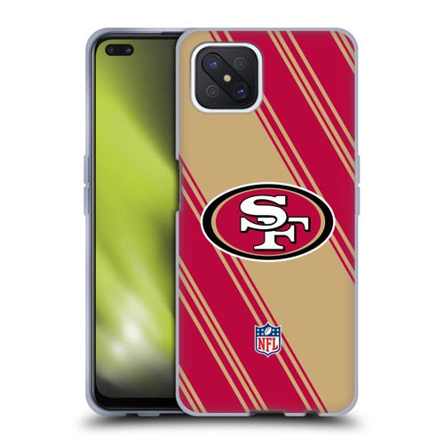 NFL San Francisco 49ers Artwork Stripes Soft Gel Case for OPPO Reno4 Z 5G