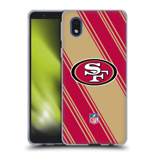 NFL San Francisco 49ers Artwork Stripes Soft Gel Case for Samsung Galaxy A01 Core (2020)