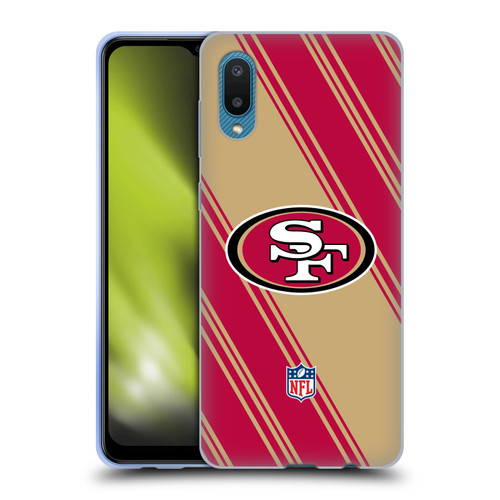 NFL San Francisco 49ers Artwork Stripes Soft Gel Case for Samsung Galaxy A02/M02 (2021)