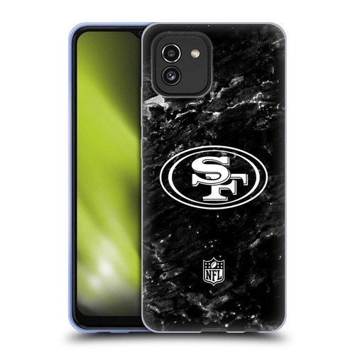 NFL San Francisco 49ers Artwork Marble Soft Gel Case for Samsung Galaxy A03 (2021)