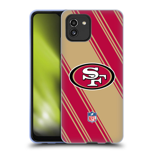 NFL San Francisco 49ers Artwork Stripes Soft Gel Case for Samsung Galaxy A03 (2021)