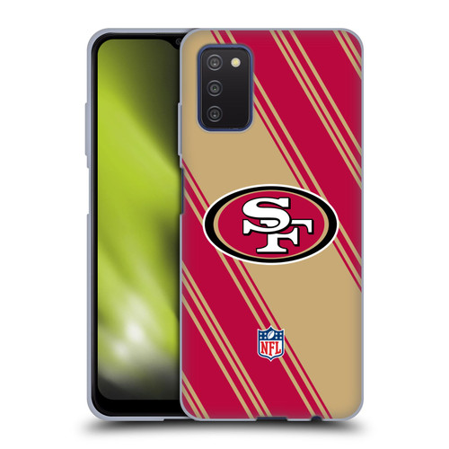 NFL San Francisco 49ers Artwork Stripes Soft Gel Case for Samsung Galaxy A03s (2021)