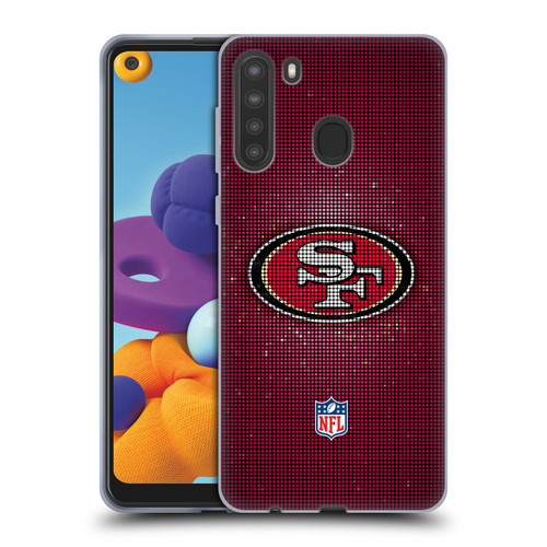 NFL San Francisco 49ers Artwork LED Soft Gel Case for Samsung Galaxy A21 (2020)