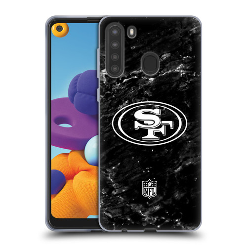 NFL San Francisco 49ers Artwork Marble Soft Gel Case for Samsung Galaxy A21 (2020)