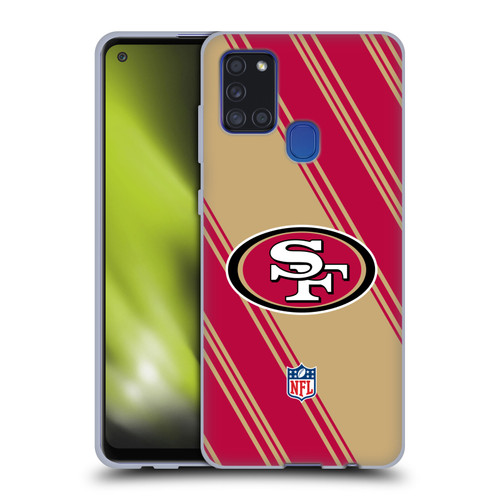 NFL San Francisco 49ers Artwork Stripes Soft Gel Case for Samsung Galaxy A21s (2020)