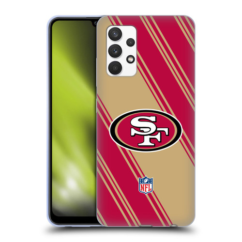 NFL San Francisco 49ers Artwork Stripes Soft Gel Case for Samsung Galaxy A32 (2021)