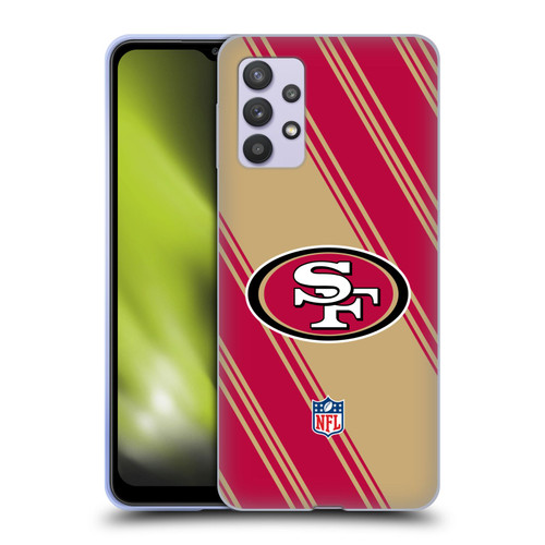 NFL San Francisco 49ers Artwork Stripes Soft Gel Case for Samsung Galaxy A32 5G / M32 5G (2021)