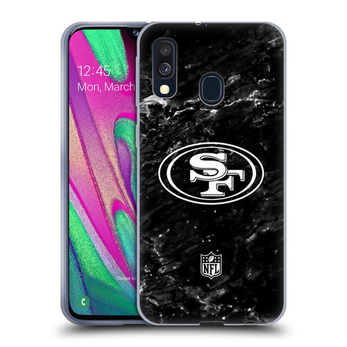 NFL San Francisco 49ers Artwork Marble Soft Gel Case for Samsung Galaxy A40 (2019)