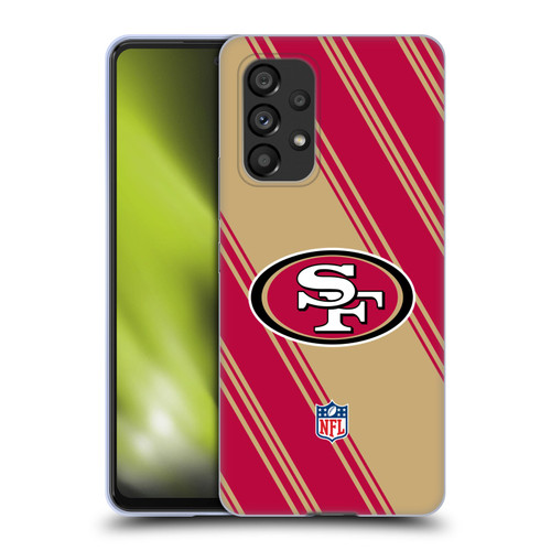 NFL San Francisco 49ers Artwork Stripes Soft Gel Case for Samsung Galaxy A53 5G (2022)