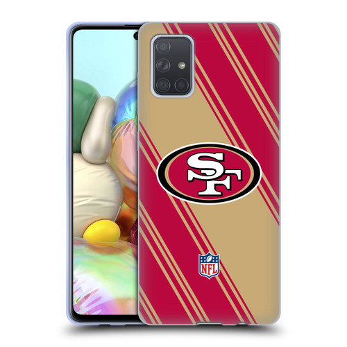 NFL San Francisco 49ers Artwork Stripes Soft Gel Case for Samsung Galaxy A71 (2019)