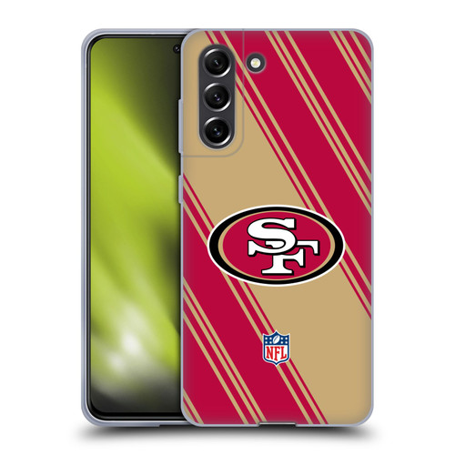 NFL San Francisco 49ers Artwork Stripes Soft Gel Case for Samsung Galaxy S21 FE 5G