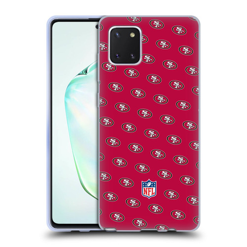 NFL San Francisco 49ers Artwork Patterns Soft Gel Case for Samsung Galaxy Note10 Lite
