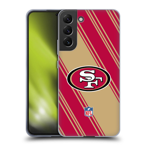 NFL San Francisco 49ers Artwork Stripes Soft Gel Case for Samsung Galaxy S22+ 5G