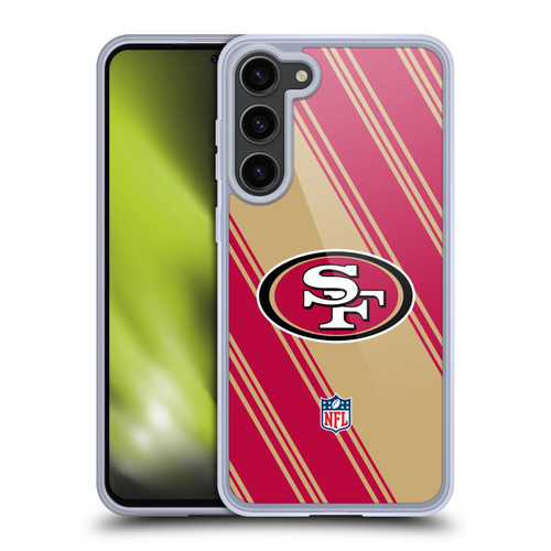 NFL San Francisco 49ers Artwork Stripes Soft Gel Case for Samsung Galaxy S23+ 5G