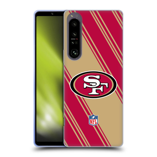 NFL San Francisco 49ers Artwork Stripes Soft Gel Case for Sony Xperia 1 IV