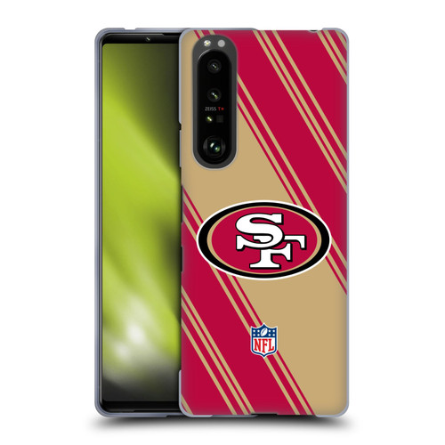 NFL San Francisco 49ers Artwork Stripes Soft Gel Case for Sony Xperia 1 III