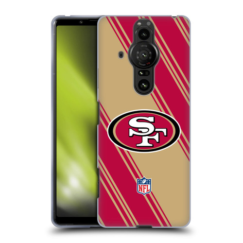NFL San Francisco 49ers Artwork Stripes Soft Gel Case for Sony Xperia Pro-I