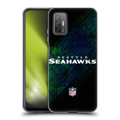NFL Seattle Seahawks Logo Blur Soft Gel Case for HTC Desire 21 Pro 5G