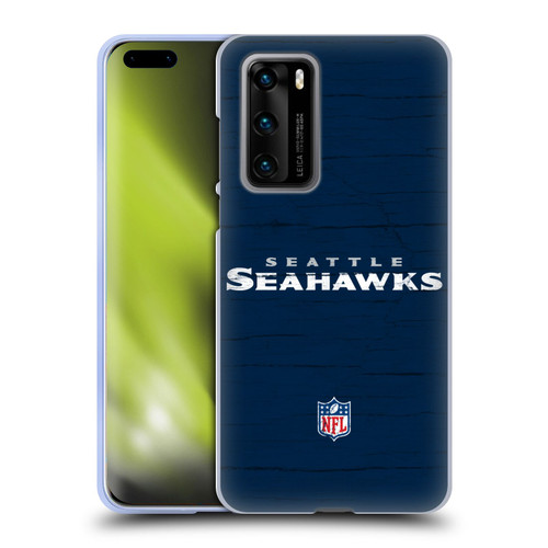 NFL Seattle Seahawks Logo Distressed Look Soft Gel Case for Huawei P40 5G