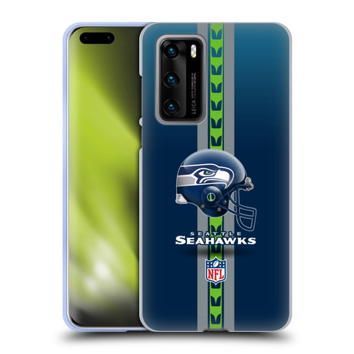 NFL Seattle Seahawks Logo Helmet Soft Gel Case for Huawei P40 5G