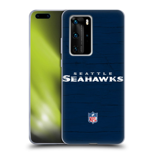 NFL Seattle Seahawks Logo Distressed Look Soft Gel Case for Huawei P40 Pro / P40 Pro Plus 5G