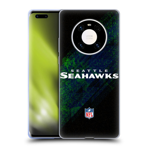 NFL Seattle Seahawks Logo Blur Soft Gel Case for Huawei Mate 40 Pro 5G