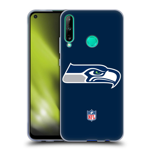 NFL Seattle Seahawks Logo Plain Soft Gel Case for Huawei P40 lite E
