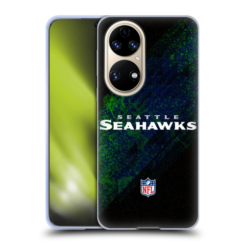 NFL Seattle Seahawks Logo Blur Soft Gel Case for Huawei P50