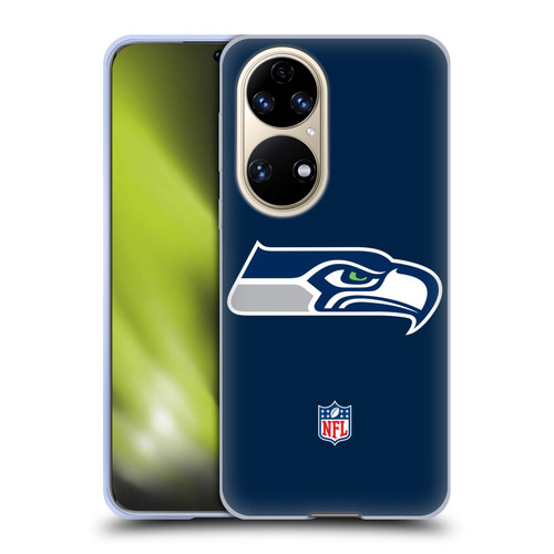 NFL Seattle Seahawks Logo Plain Soft Gel Case for Huawei P50