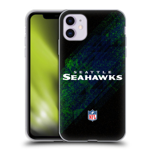 NFL Seattle Seahawks Logo Blur Soft Gel Case for Apple iPhone 11