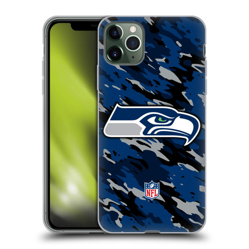 NFL Seattle Seahawks Logo Camou Soft Gel Case for Apple iPhone 11 Pro Max