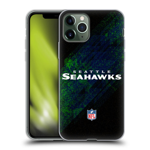 NFL Seattle Seahawks Logo Blur Soft Gel Case for Apple iPhone 11 Pro
