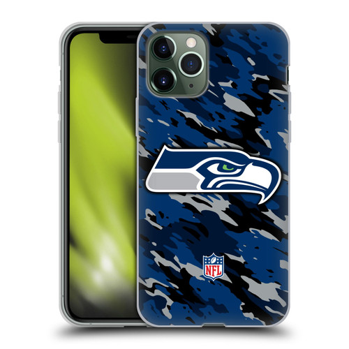 NFL Seattle Seahawks Logo Camou Soft Gel Case for Apple iPhone 11 Pro