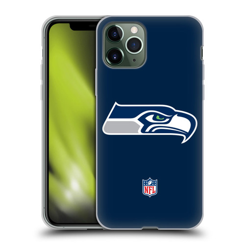 NFL Seattle Seahawks Logo Plain Soft Gel Case for Apple iPhone 11 Pro
