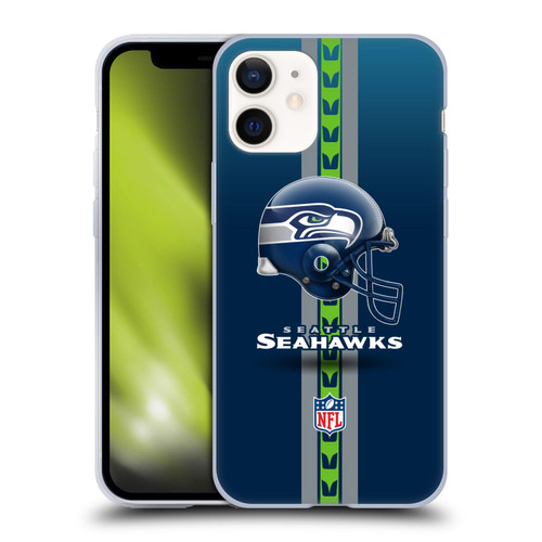 NFL Seattle Seahawks Logo Helmet Soft Gel Case for Apple iPhone 12 Mini