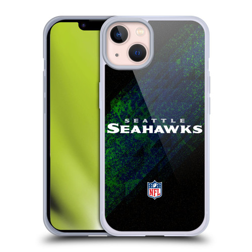 NFL Seattle Seahawks Logo Blur Soft Gel Case for Apple iPhone 13
