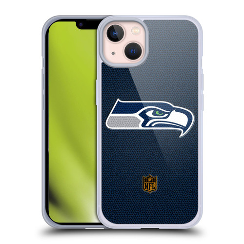 NFL Seattle Seahawks Logo Football Soft Gel Case for Apple iPhone 13