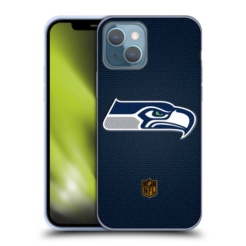 NFL Seattle Seahawks Logo Football Soft Gel Case for Apple iPhone 13