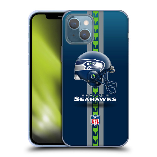 NFL Seattle Seahawks Logo Helmet Soft Gel Case for Apple iPhone 13